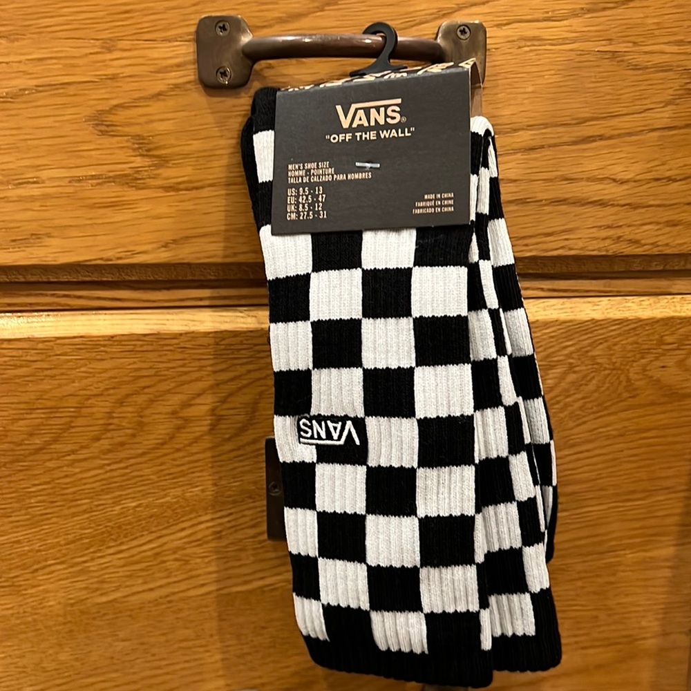 Vans black and white checkered socks
